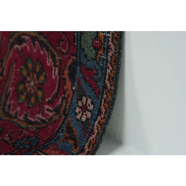 1970s Vintage Persian Handmade Wool 10x13 Red Area Rug For Sale - Image 9 of 12