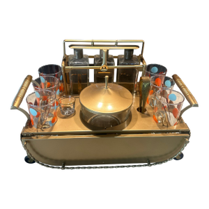 Mid 19th Century Mid Century Modern Table Top Bar Set - 13 Piece