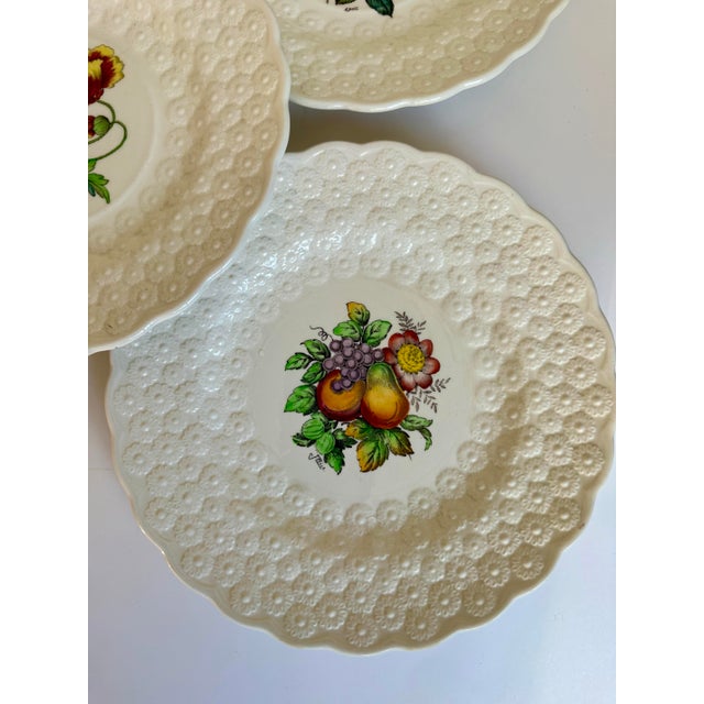 Vintage Spode Copeland England Botanical Luncheon Plates — Set of 10 For Sale In Los Angeles - Image 6 of 16