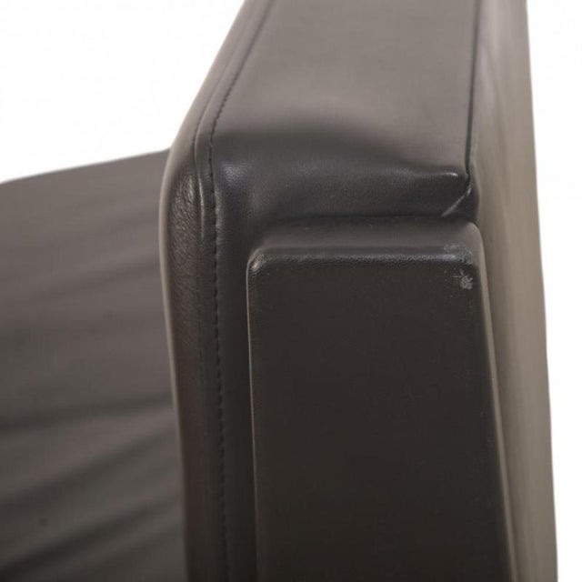 AP35 2-Seater Sofa in Black Leather by Hans J. Wegner, 1970s For Sale - Image 12 of 16