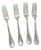 Large Silver-Plated Forks with Malmaison Pattern from Christofle, Set of 4 For Sale