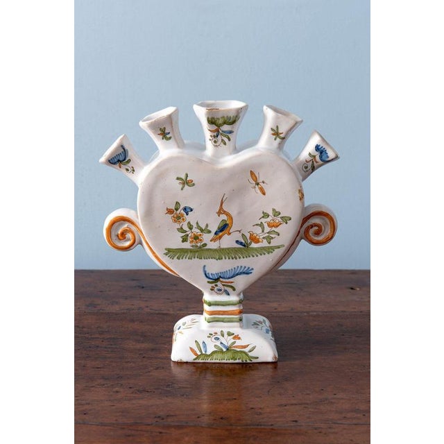 Heart-Shaped Tulipiere from Moustiers Faience For Sale - Image 11 of 11