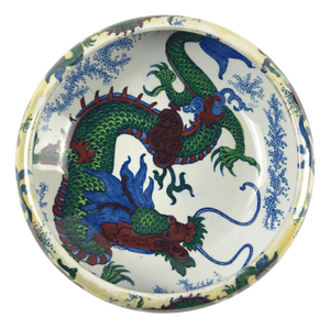 Vintage Dragon Bowl in Hand-Painted Ceramic by Frederick Rhead, 1930s