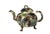 Whieldon-Type Creamware Tortoiseshell Teapot with Grape Vine Relief and Crabstock Handle, Staffordshire Circa 1765–1775...