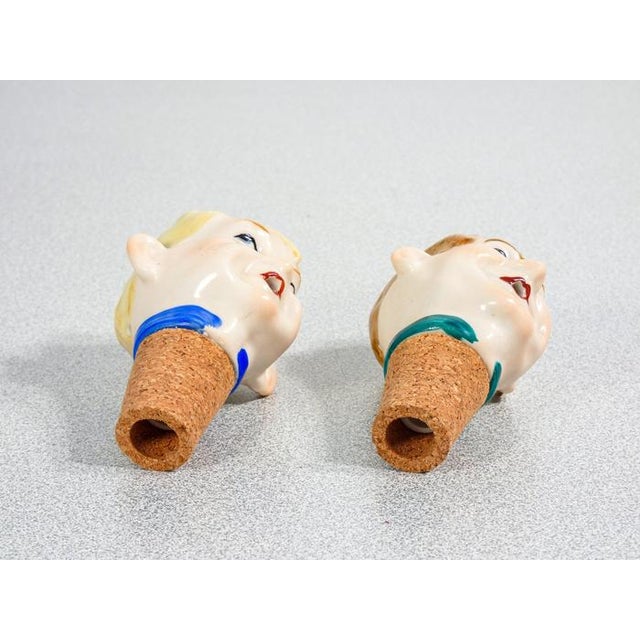 1960s Porcelain Stoppers from Wagner & Apel, Set of 4 For Sale - Image 5 of 10