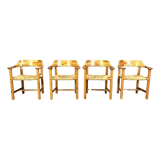 Pinewood Dining Chairs by Rainer Daumiller for Hirtshals Savvaerk, 1970, Set of 4 For Sale
