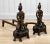 Rococo Antique Rococo French Torch Bronze Fireplace Andirons - a Pair For Sale - Image 3 of 8