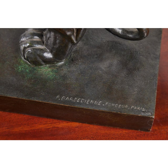 1920s Signed, Cast Bronze Tiger, circa 1920 For Sale - Image 5 of 7