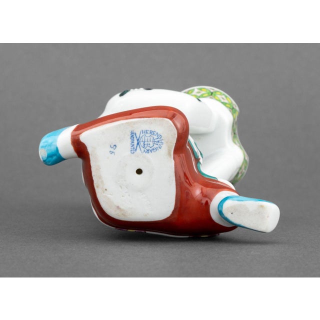 Mid 20th Century Herend Painted Porcelain Figural Open Salts - Set of 4 For Sale - Image 9 of 10