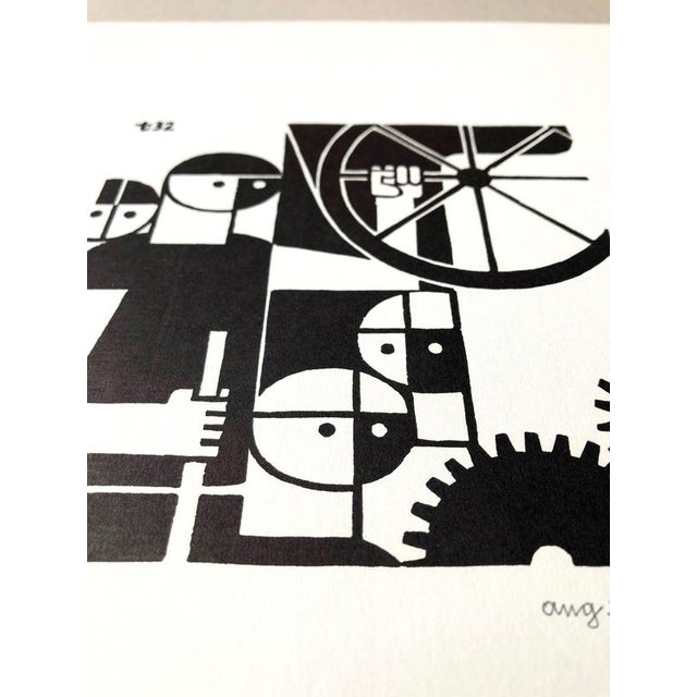 Contemporary Augustin Tschinkel, Strike, 1932, Paper For Sale - Image 3 of 6