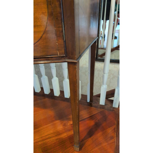 Brown English Inlaid Mahogany Hepplewhite Sideboard, Circa 1880 For Sale - Image 8 of 8