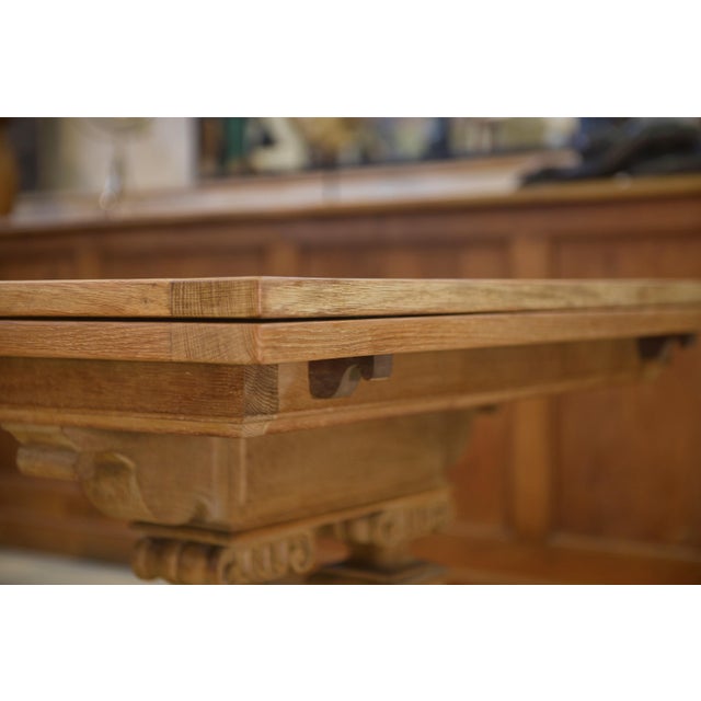Large Sculptural Oak Table, 1950s For Sale - Image 6 of 14