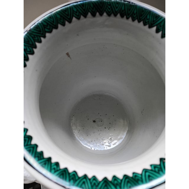 Asian Antique Asian Porcelain Centerpiece Bowl With 5 Sculpted Figurine Handles & Feet For Sale - Image 3 of 16