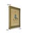 This beautiful vintage Chinese painting features a traditional falconer or noble hunter in vibrant blue robes mounted on a...