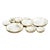 Cluster of Nine Round Serving Bowls with White Enamel Interior For Sale