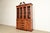 English Councill Craftsmen Georgian Banded Flame Mahogany Lighted Breakfront Bookcase Cabinet For Sale - Image 3 of 17
