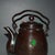 Wine Vintage Copper Wine Pot | Chased Floral Motif & Faux Gemstone | Chinese Tea Kettle For Sale - Image 8 of 9