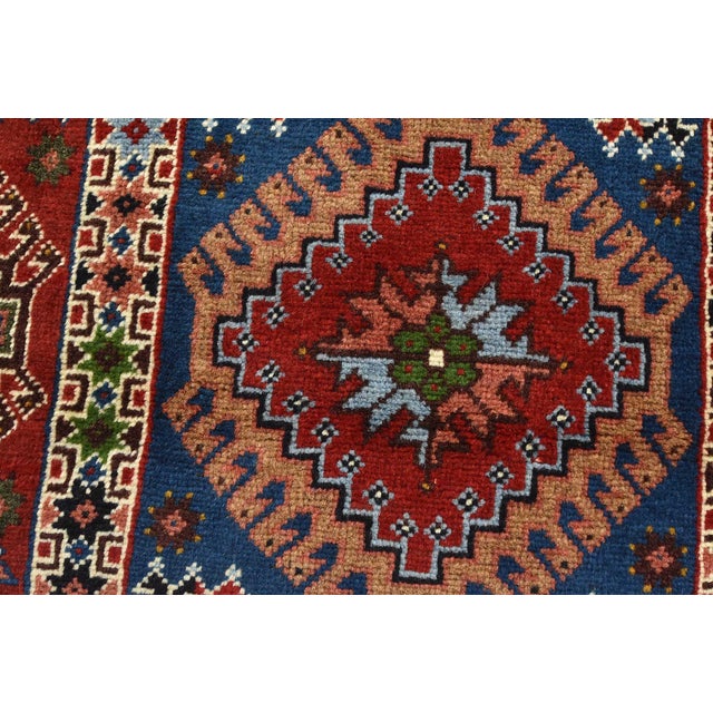 Yalameh Rug 3’4” X 4’10” Multicolor Wool Vintage Tribal Hand-Knotted Carpet For Sale - Image 9 of 13
