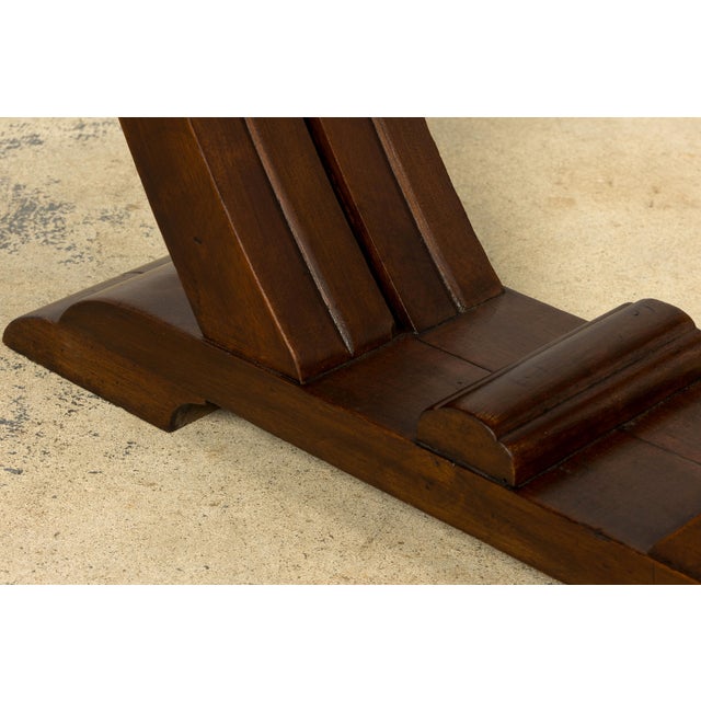 1930s French Art Deco Walnut Console Table For Sale - Image 10 of 18