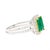 2.06 Carat Old Mine Muzo Colombian Emerald & Diamond Halo Split 18k Ring, Size 7.25 For Sale In Miami - Image 6 of 11