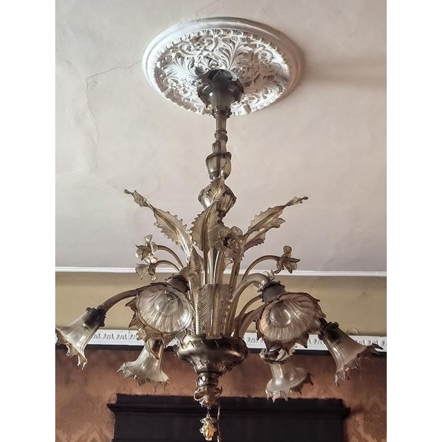 1930s Murano Glass Chandelier, Italy, 1930s For Sale - Image 5 of 6