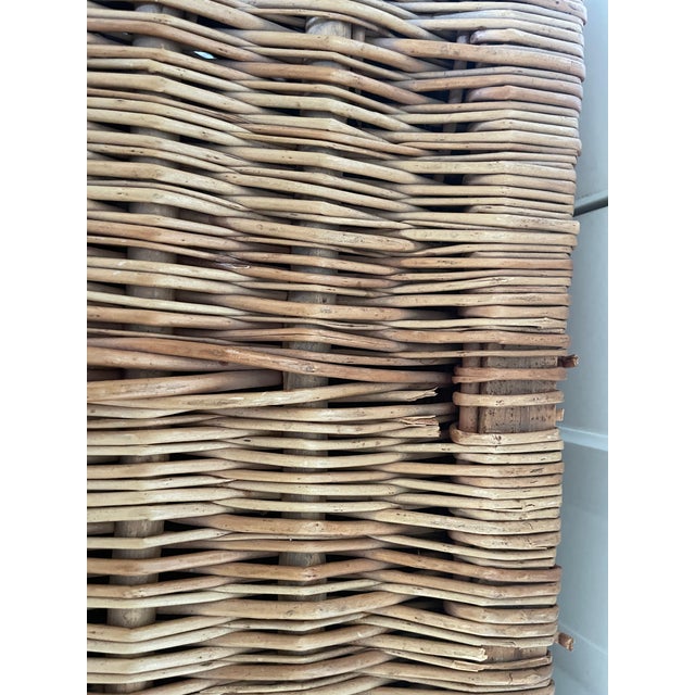 Vintage Large Wicker Storage Trunk For Sale - Image 10 of 10