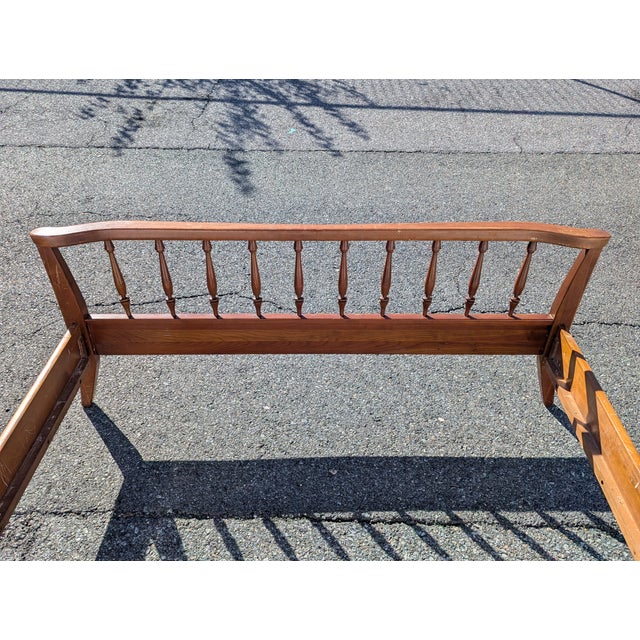 Vintage Cherrywood Shaker Style Full Bedframe For Sale In Washington DC - Image 6 of 10