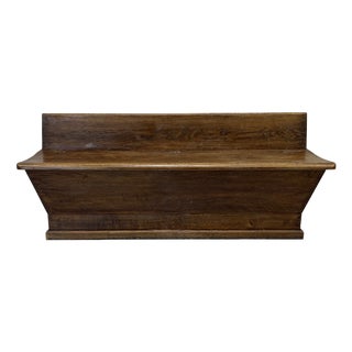 Oak Storage Bench Banquette, 1950s For Sale