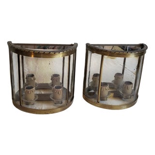 Napoleon III Style Wall Sconces in Copper, 1970s, Set of 2 For Sale