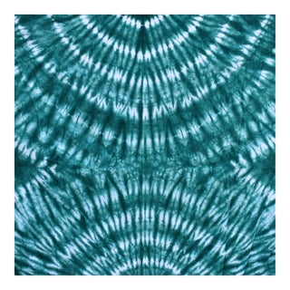 Early 20th Century Yoruba Tie Dyed Textile Teal 63x49 inch For Sale