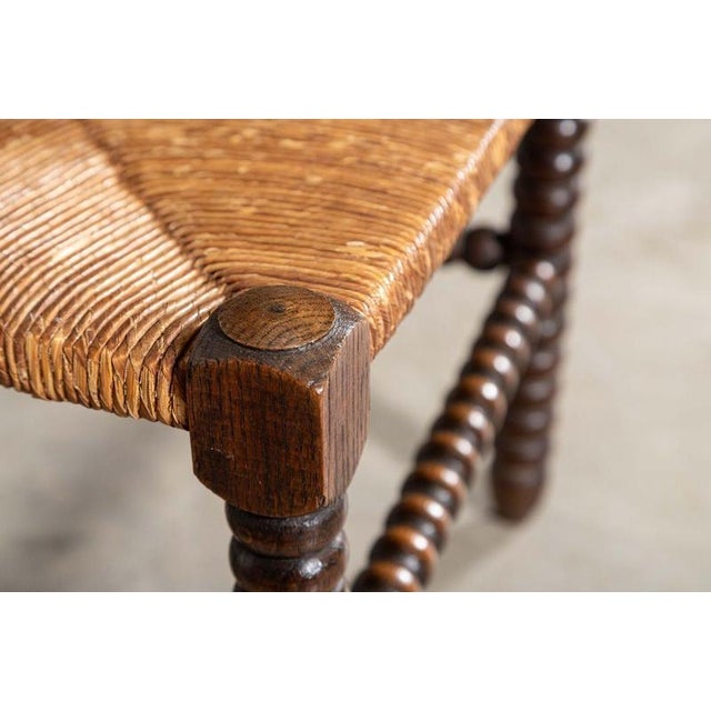 Set of 19th Century English Oak Bobbin Corner Chairs, 1880 For Sale - Image 14 of 15