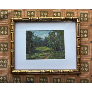 1970 European Post-Impressionist Oil Landscape “Old Park”, Framed For Sale