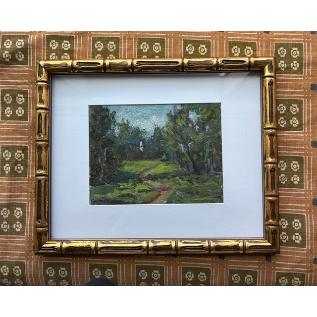 1970 European Post-Impressionist Oil Landscape “Old Park”, Framed For Sale