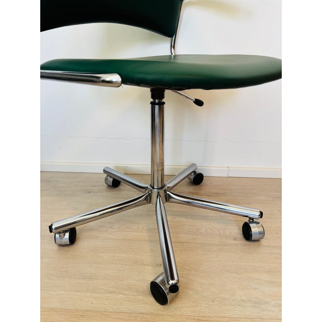 Vintage Dark Green Office Chair by Kovona, Czechoslovakia, 1970s For Sale - Image 9 of 10