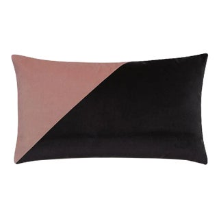 Rose Black Velvet Pillow For Sale