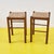 Brown Stools with Straw Seats, 1980s, Set of 2 For Sale - Image 8 of 8