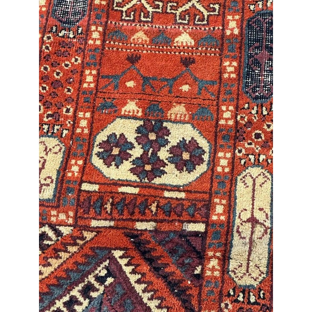Large Turkish DistressedSparta Rug Bokhara Design, 1920s For Sale - Image 13 of 18