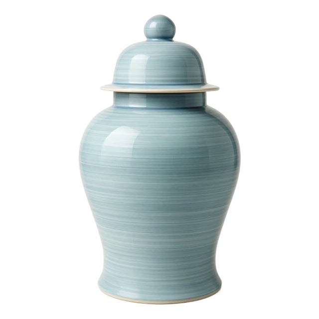 Sky Blue Porcelain Ginger Jar For Sale