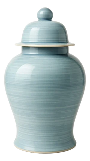 Sky Blue Porcelain Ginger Jar