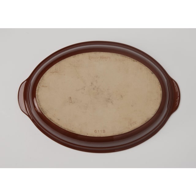 Vintage Emile Henry Brown Oval Casserole Dish 17.25" France Chairish