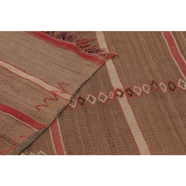 Vintage Moroccan Runner With Tribal Designs & Multicolor Stripes - Rug & Kilim For Sale - Image 9 of 9