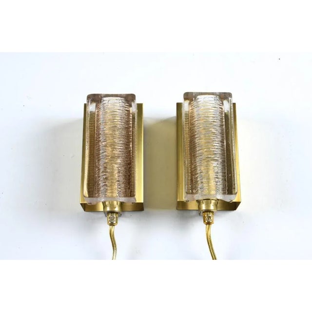 Mid-Century Modern 1960's Danish Vitrika Mini Gold Wall Sconces - A Pair For Sale - Image 3 of 12