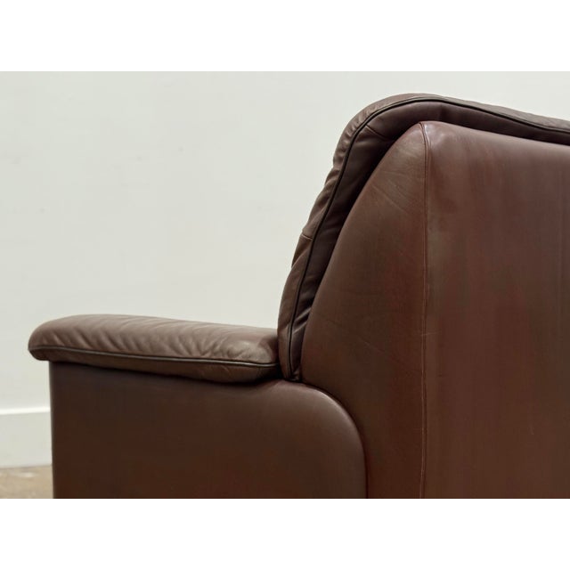 Chocolate 1970s De Sede Vintage Leather Lounge Chair - Ds63 - Chocolate Brown Patinated Leather For Sale - Image 8 of 12