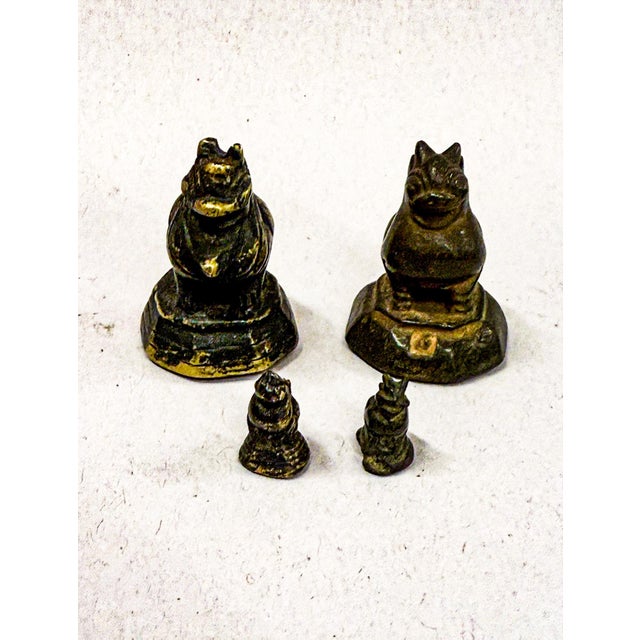 Metal Bronze Burmese Opium Scale Set For Sale - Image 7 of 9