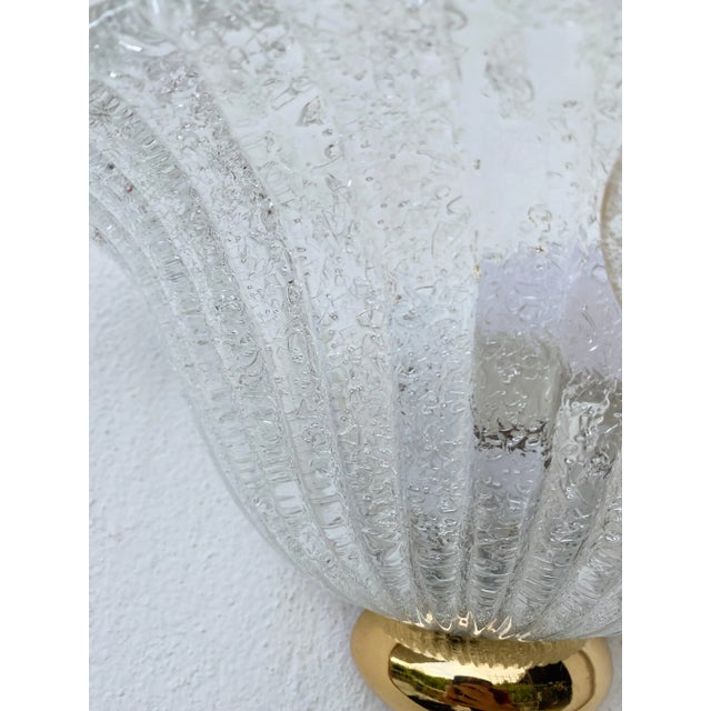 Italian Murano Gold and Transparent Wall Light, 1970 For Sale - Image 3 of 9