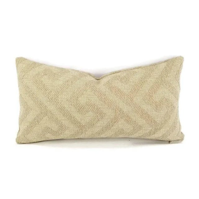 Not Yet Made - Made To Order F. Schumacher l'Orient Fret in the Color Greige Lumbar Pillow Cover For Sale - Image 5 of 5