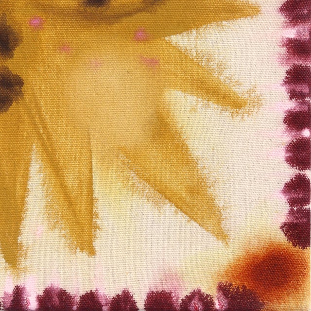 Sun No.11 - Original Contemporary Folk Art Acrylic and Gouache Painting on Raw Canvas by Meredith Walker For Sale In Los Angeles - Image 6 of 9