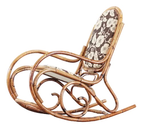 Vintage Rattan Rocking Chair, 1970