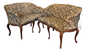 1920s Pair of French Louis XV Style Canapé Settees