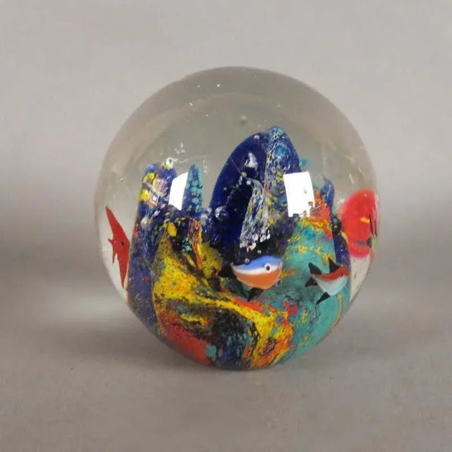 Mid-Century Modern Murano Glass Colorful Paperweight, 1950s For Sale - Image 3 of 6